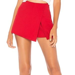 Revolve superdown Red Alyssa Wrap Skirt w/ Tags!